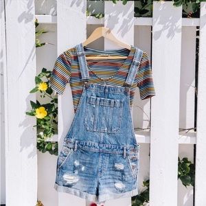 Aeropostale Denim Short Overralls